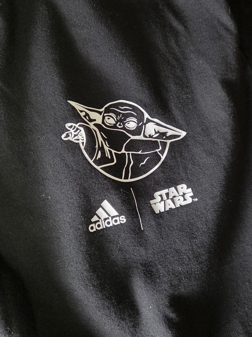 Adidas Star Wars Grogu Baby Yoda Graphic T-Shirt Men's XL Black Cotton Tee